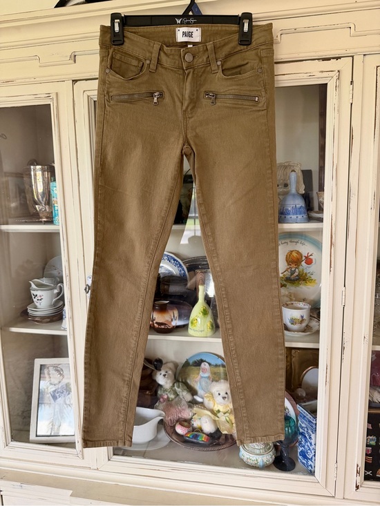 PAIGE Pants - PAIGE Tan High-Rise Skinny Jeans